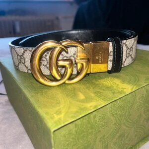 Gucci Double G Reversible Belt Sz 95cm